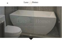 Tablet Screenshot of luxeloghomes.com
